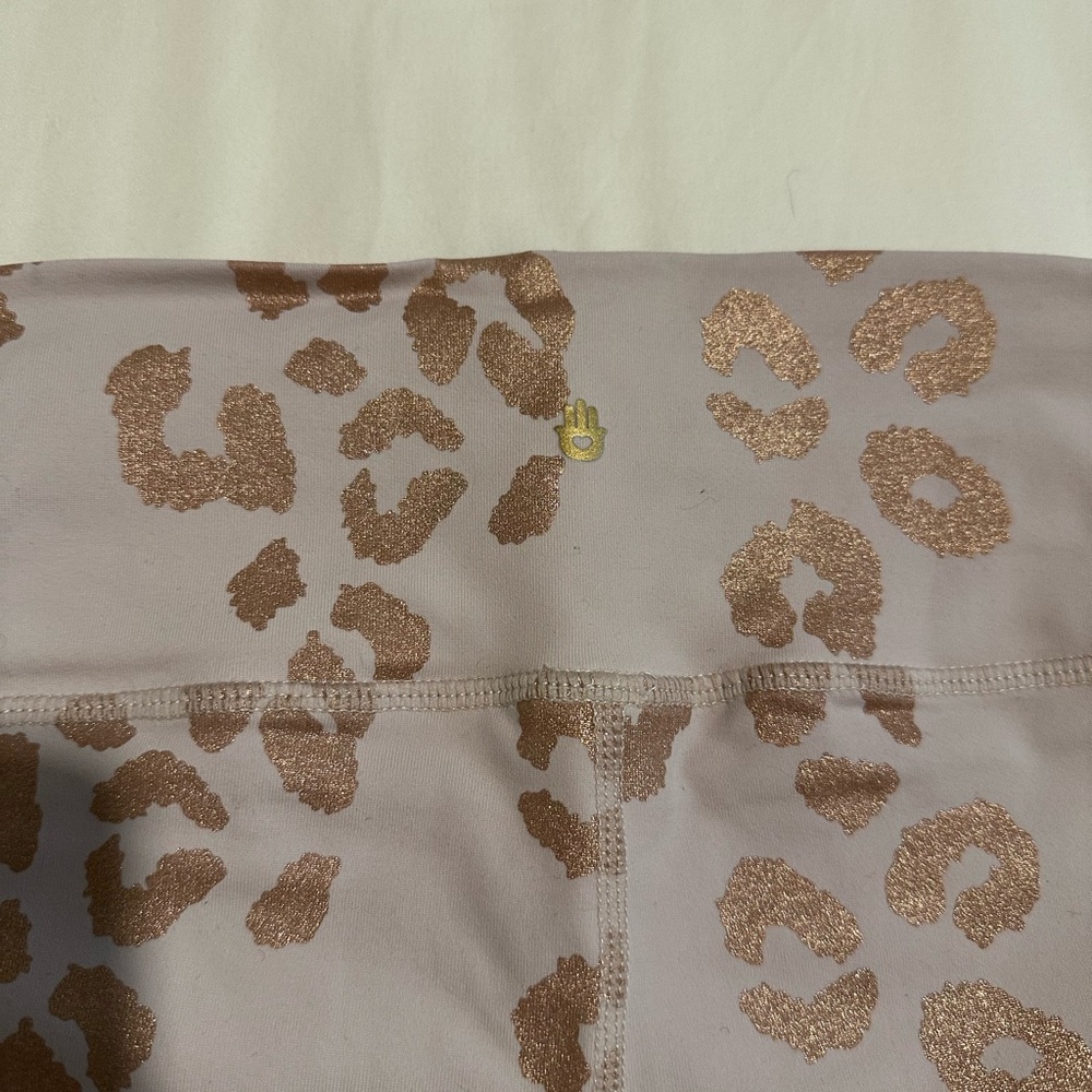 Spiritual Gangster Rose Gold Leopard Leggings